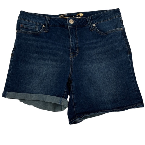 𝅺Seven7 Denim Stretch Bermuda shorts SZ 12 - Picture 3 of 9